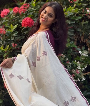 KOLAM SAREE: PURE COTTON PRINTED SAREE