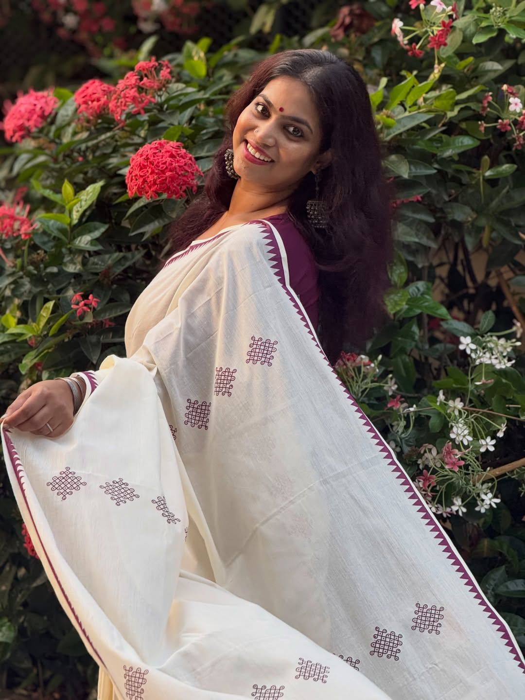 KOLAM SAREE: PURE COTTON PRINTED SAREE