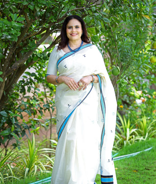 Neelakattam- Cotton Handloom replica sareee