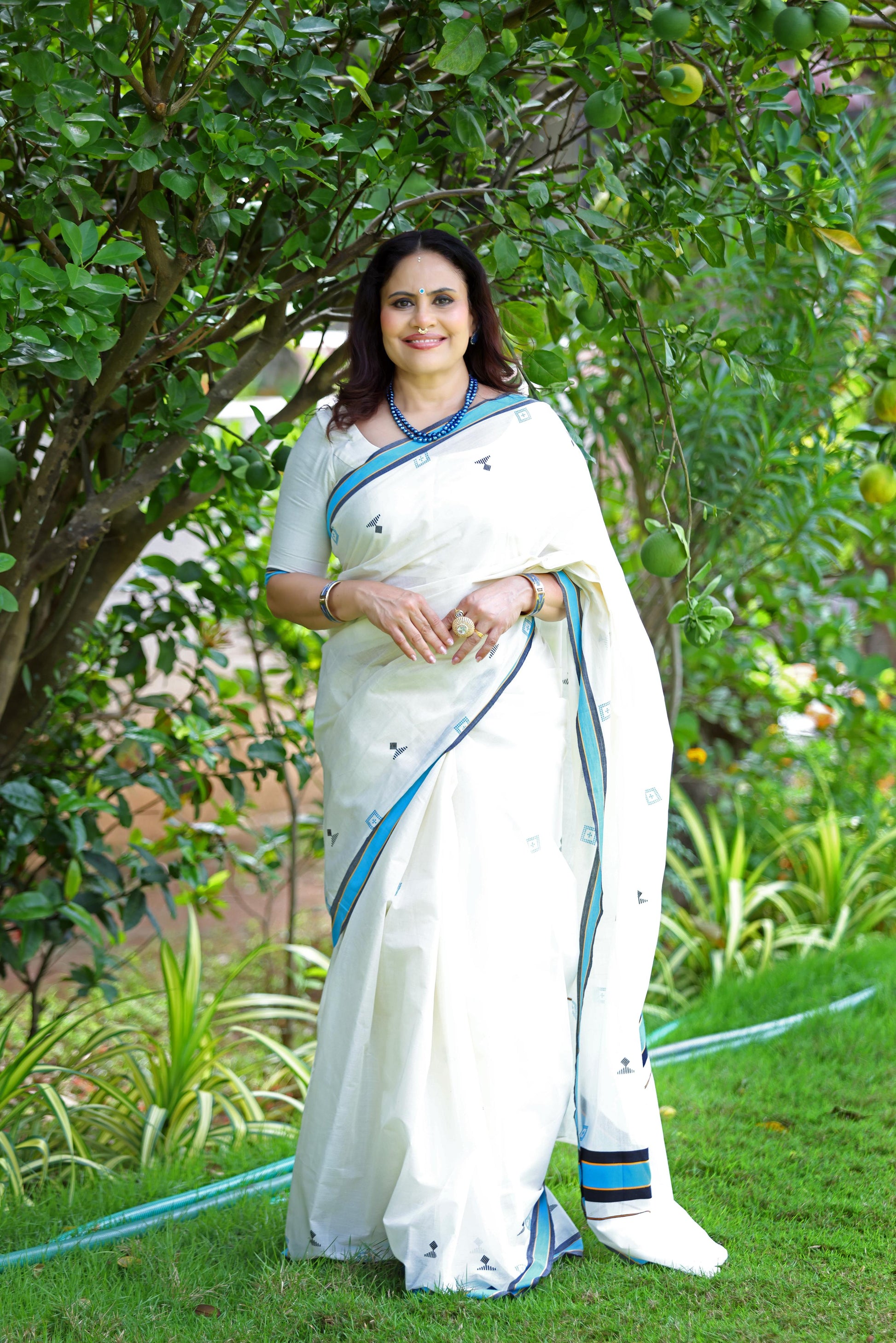 Neelakattam- Cotton Handloom replica sareee