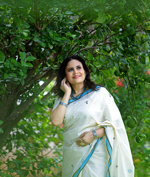 Neelakattam- Cotton Handloom replica sareee