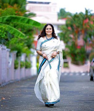 Neelakattam- Cotton Handloom replica sareee