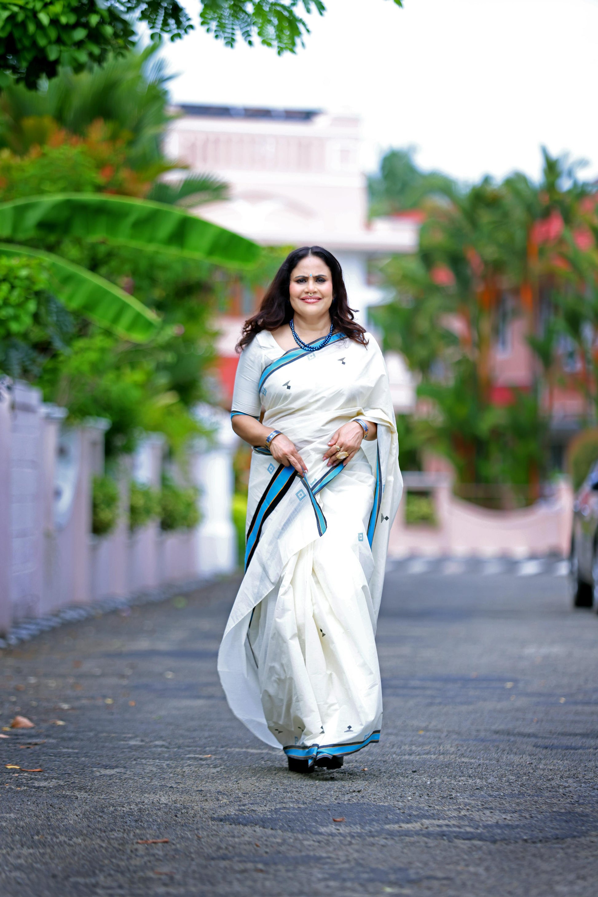 Neelakattam- Cotton Handloom replica sareee