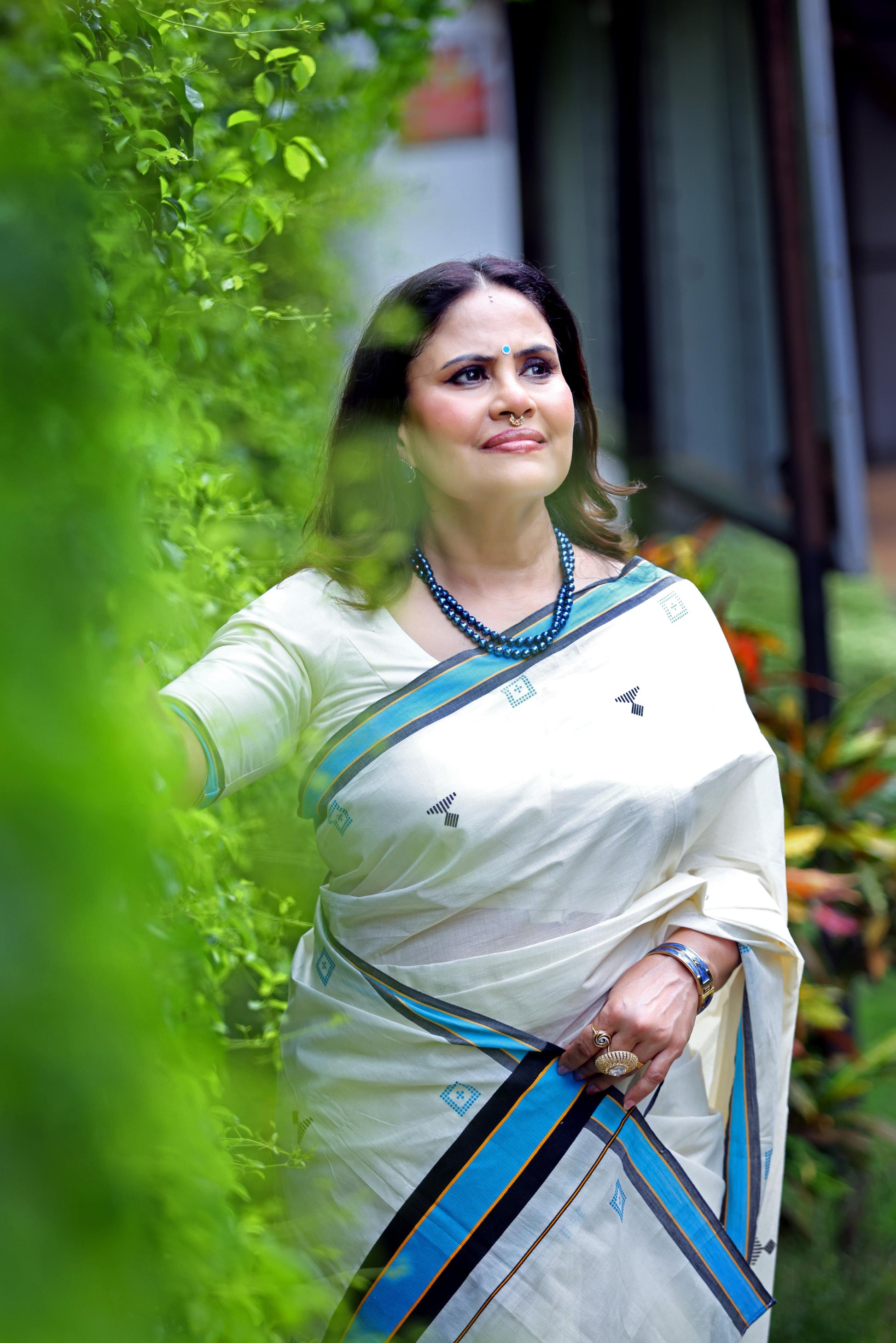 Neelakattam- Cotton Handloom replica sareee