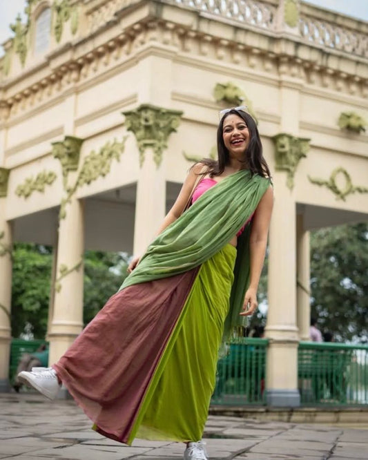 Pastel Pulse : 3 Shade Pastel colour Cotton Saree