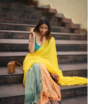 Pastel Pulse : 3 Shade Pastel colour Cotton Saree
