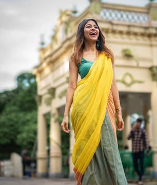 Pastel Pulse : 3 Shade Pastel colour Cotton Saree