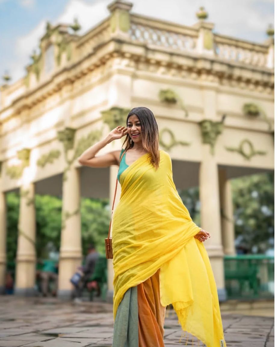 Pastel Pulse : 3 Shade Pastel colour Cotton Saree