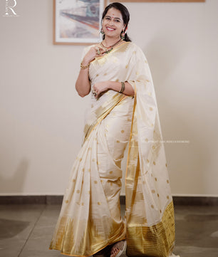 Handloom Replica Sadhika tissue saree