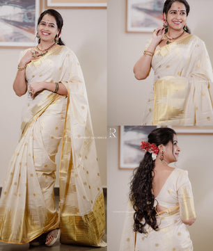 Handloom Replica Sadhika tissue saree
