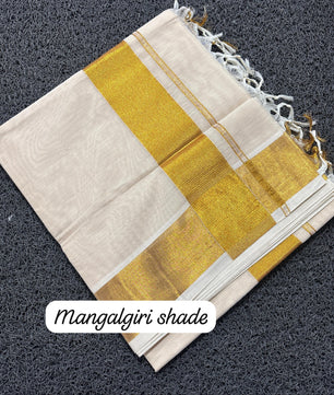 Swarnam - Golden Foil Kasavu Set mundu