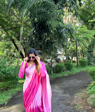 Tye and Dye borderless pure cotton saree