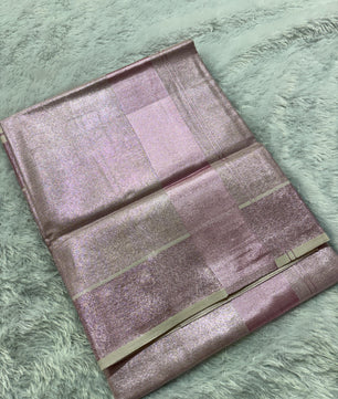 Rose gold bridal tissue saree
