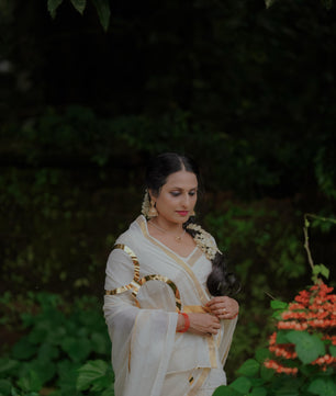 golden foil eight design saree