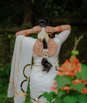 golden foil eight design saree