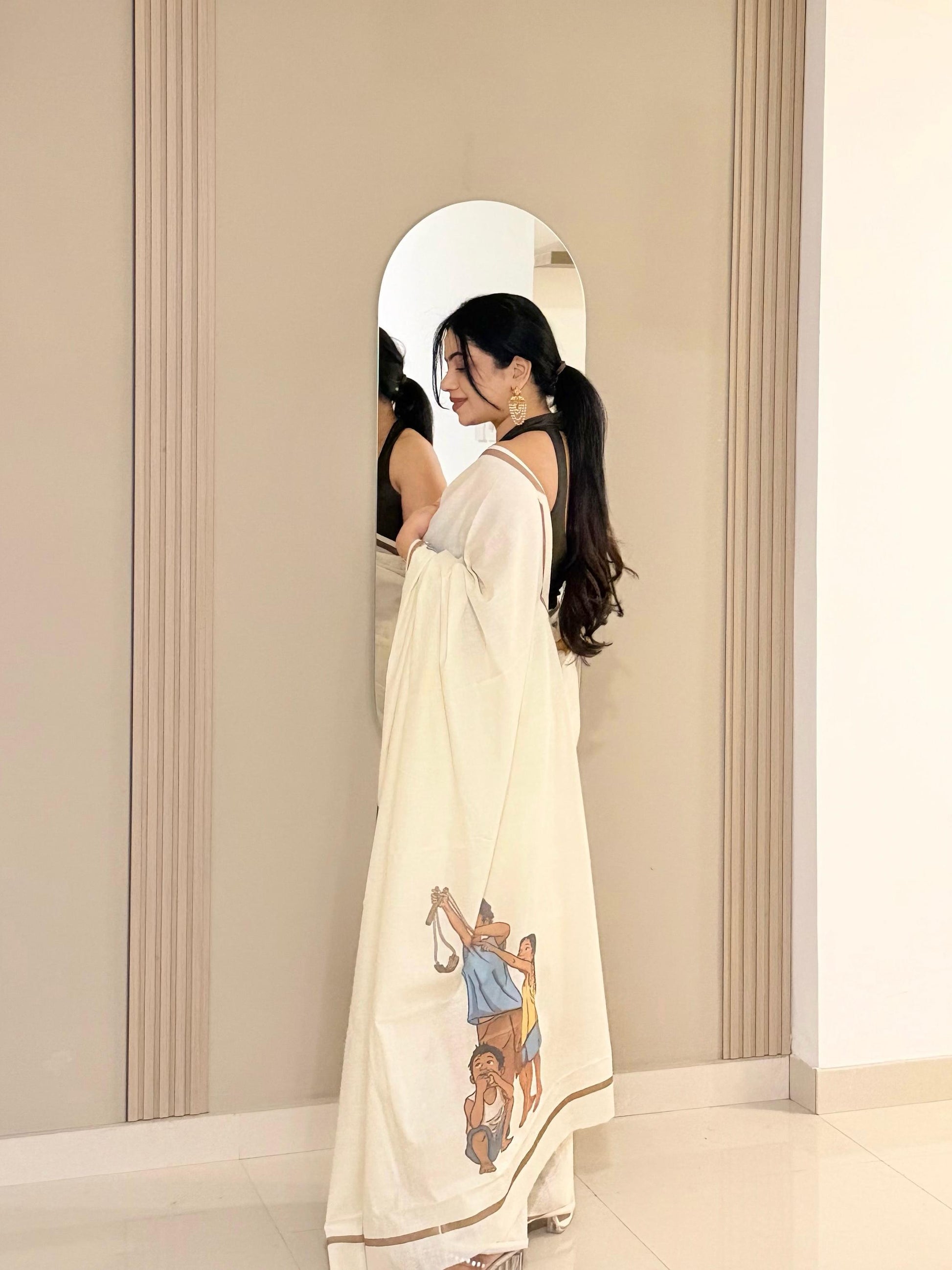 Mango Saree: Pure cotton digital printed