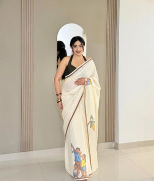 Mango Saree: Pure cotton digital printed