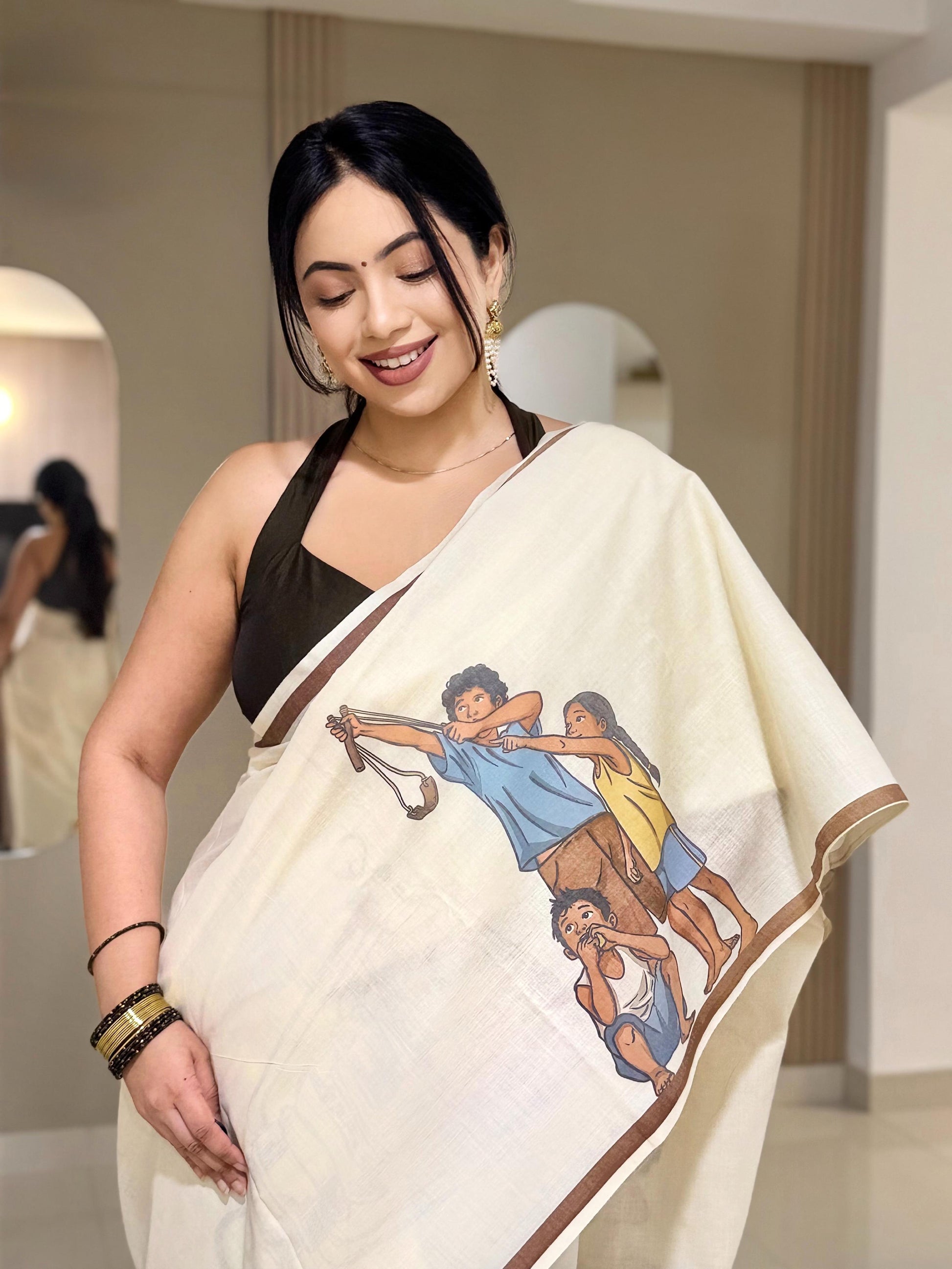 Mango Saree: Pure cotton digital printed
