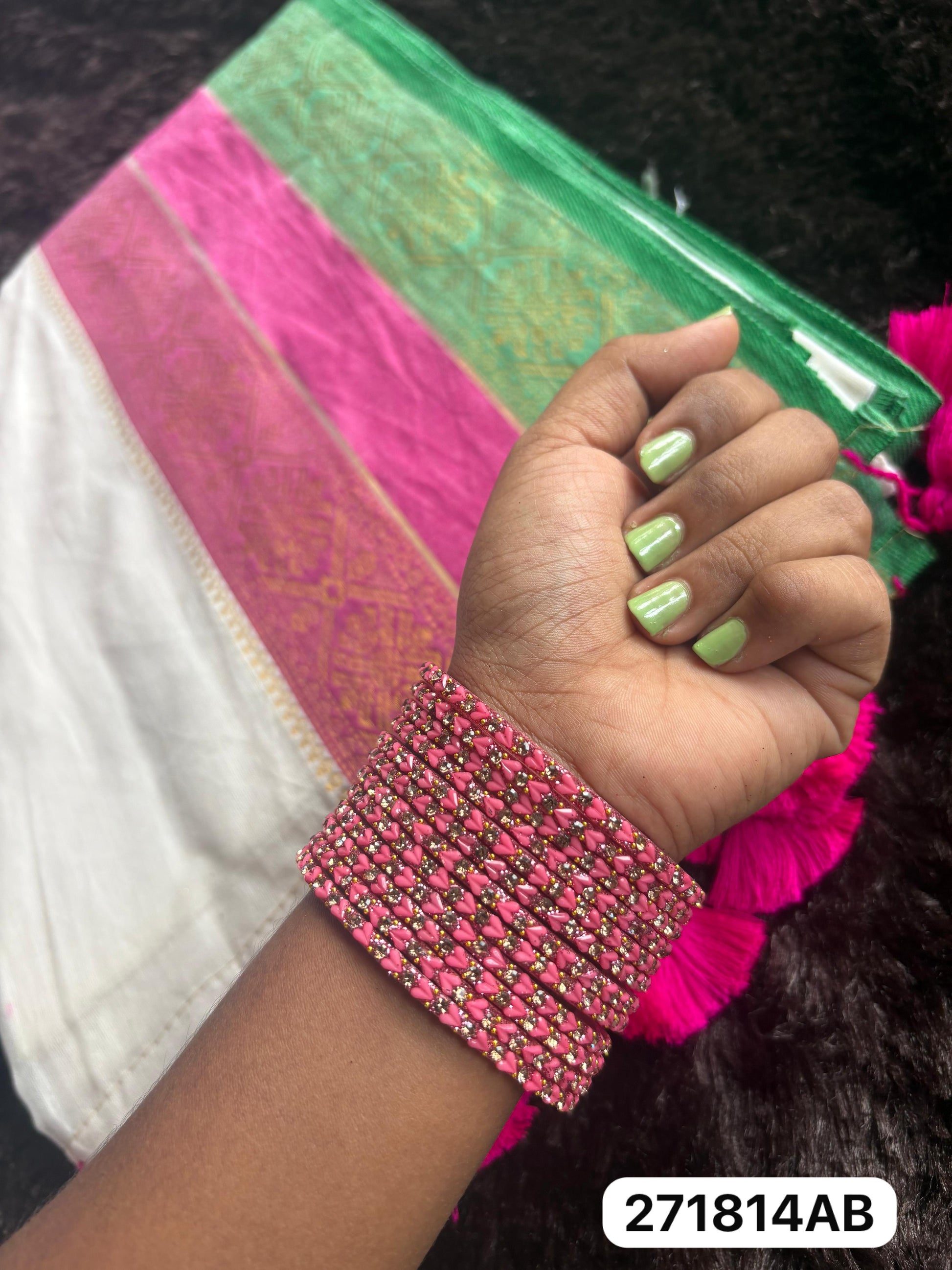 Heart Glass Bangles