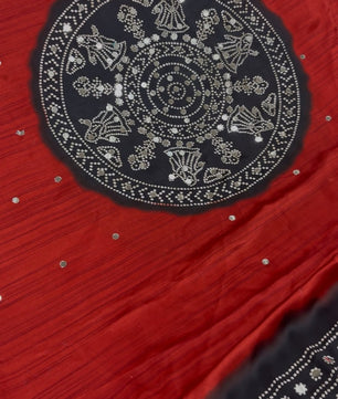 Mirror Ajrakh semi modal silk