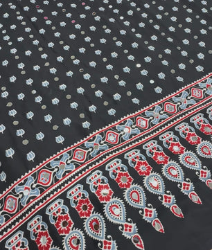 Mirror Ajrakh semi modal silk