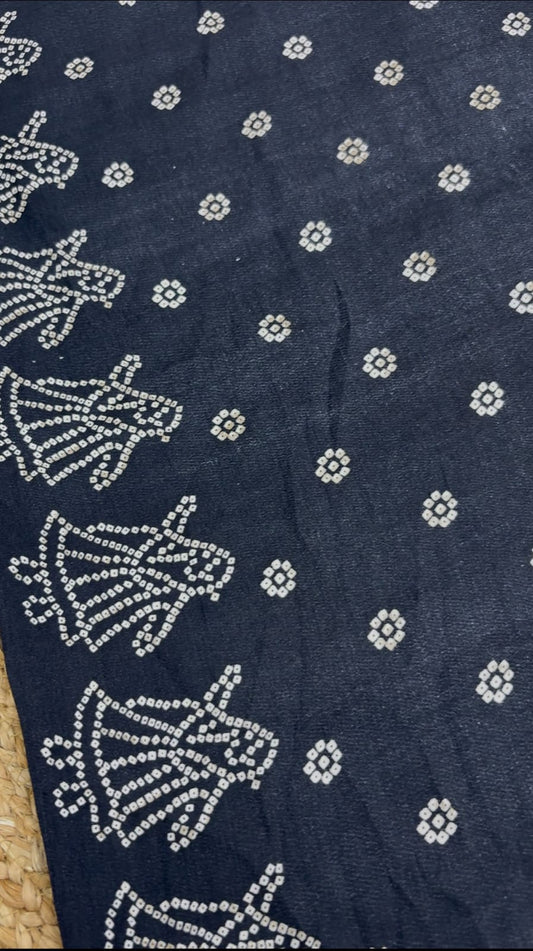 Mirror Ajrakh semi modal silk