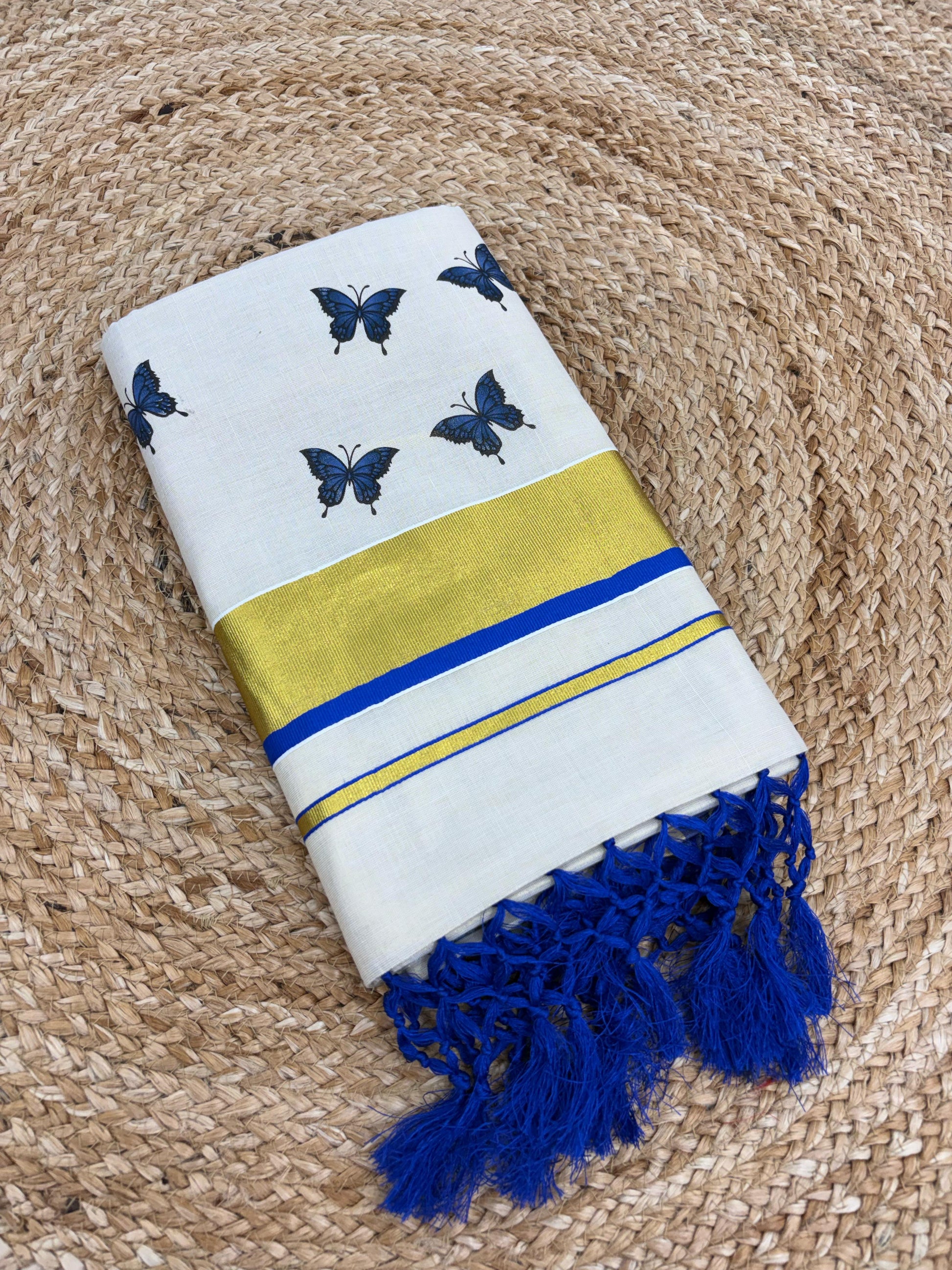 Butterfly Kerala Tissue Saree