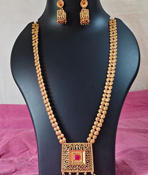 Elagent  premium gold ball haram with pendent