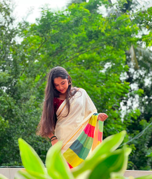 Madras check saree   : Pure cotton digital printed