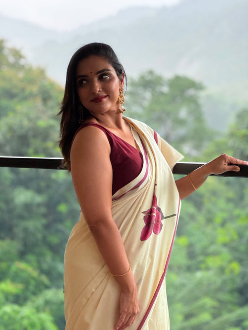 ITHAL (ഇതൾ) – PURE COTTON DIGITAL PRINTED SAREE