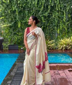 ITHAL (ഇതൾ) – PURE COTTON DIGITAL PRINTED SAREE