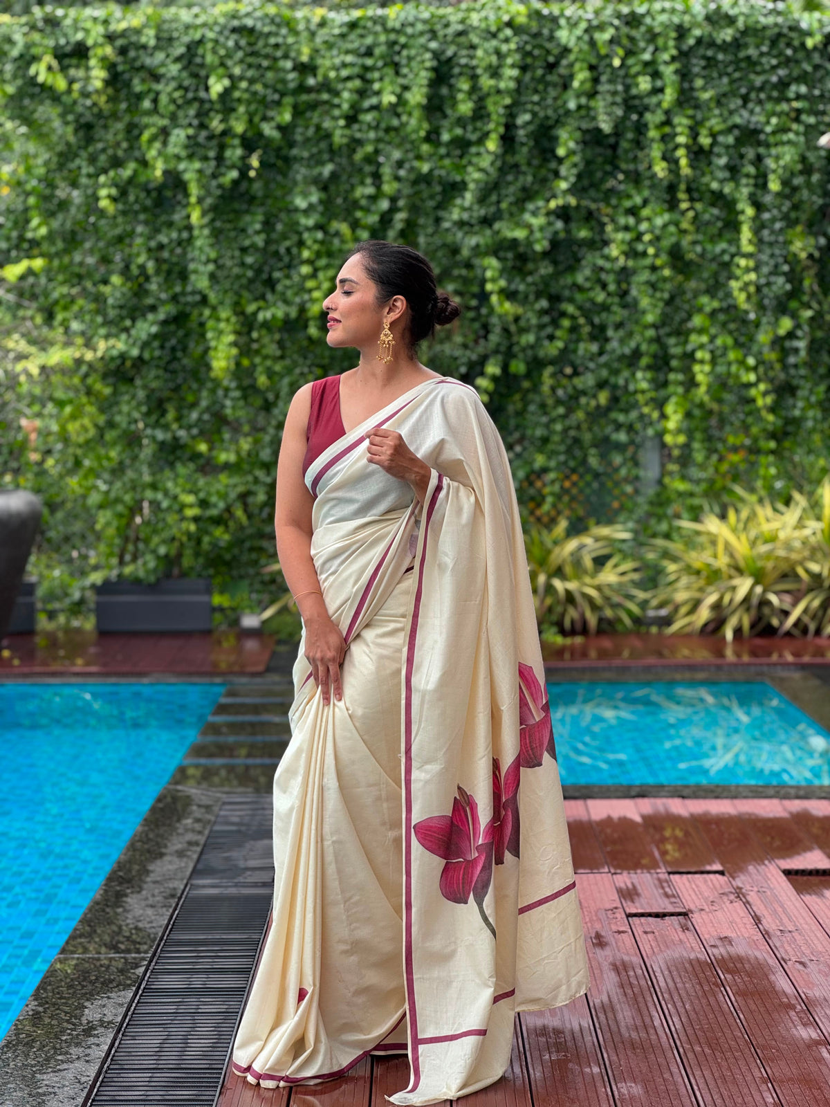 ITHAL (ഇതൾ) – PURE COTTON DIGITAL PRINTED SAREE