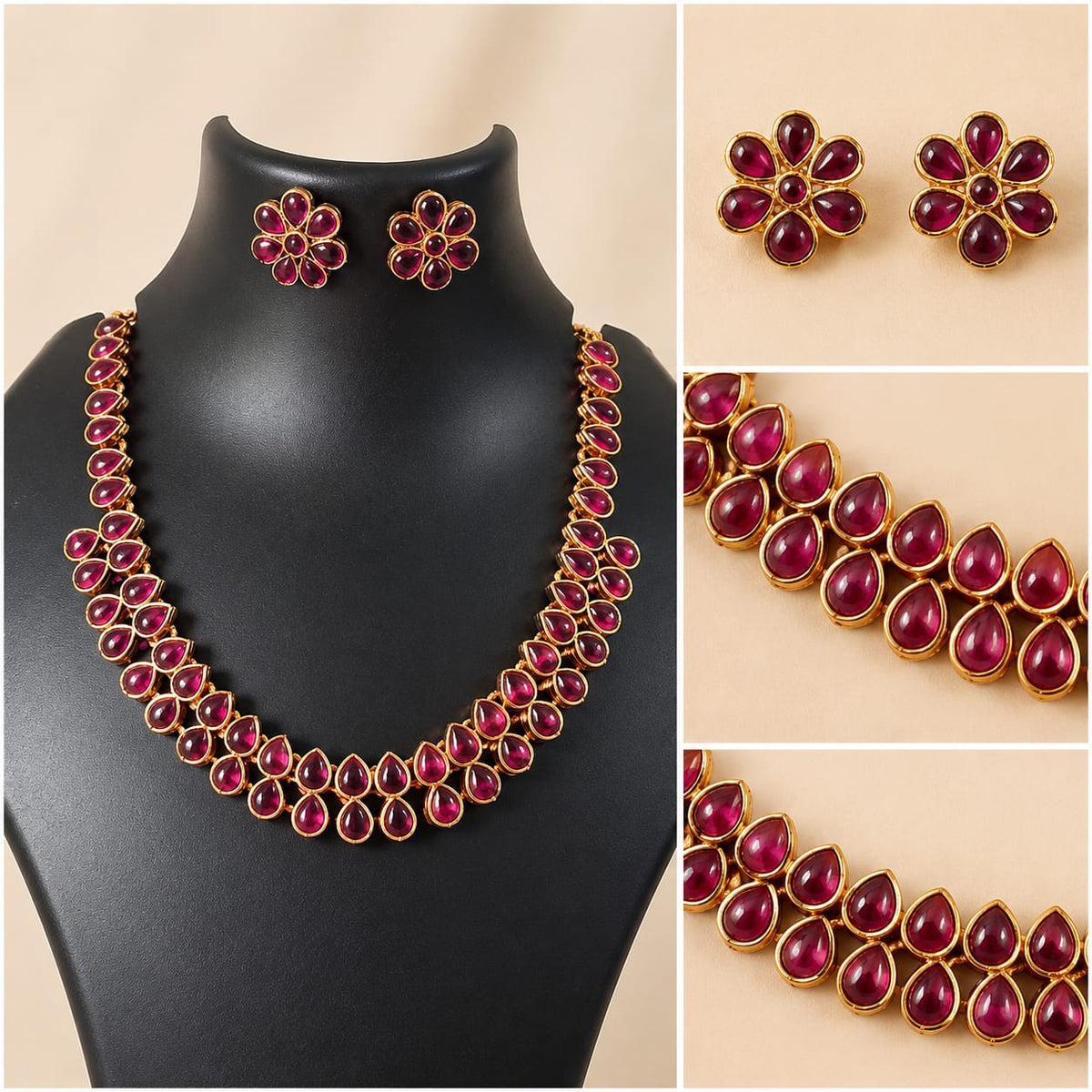 Gopi Royal Maroon ornamments