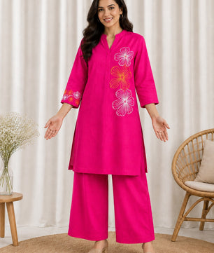 Raspberry pink 2-Piece Kurti Set