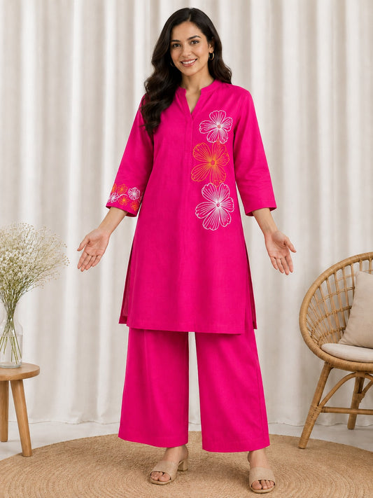 Raspberry pink 2-Piece Kurti Set