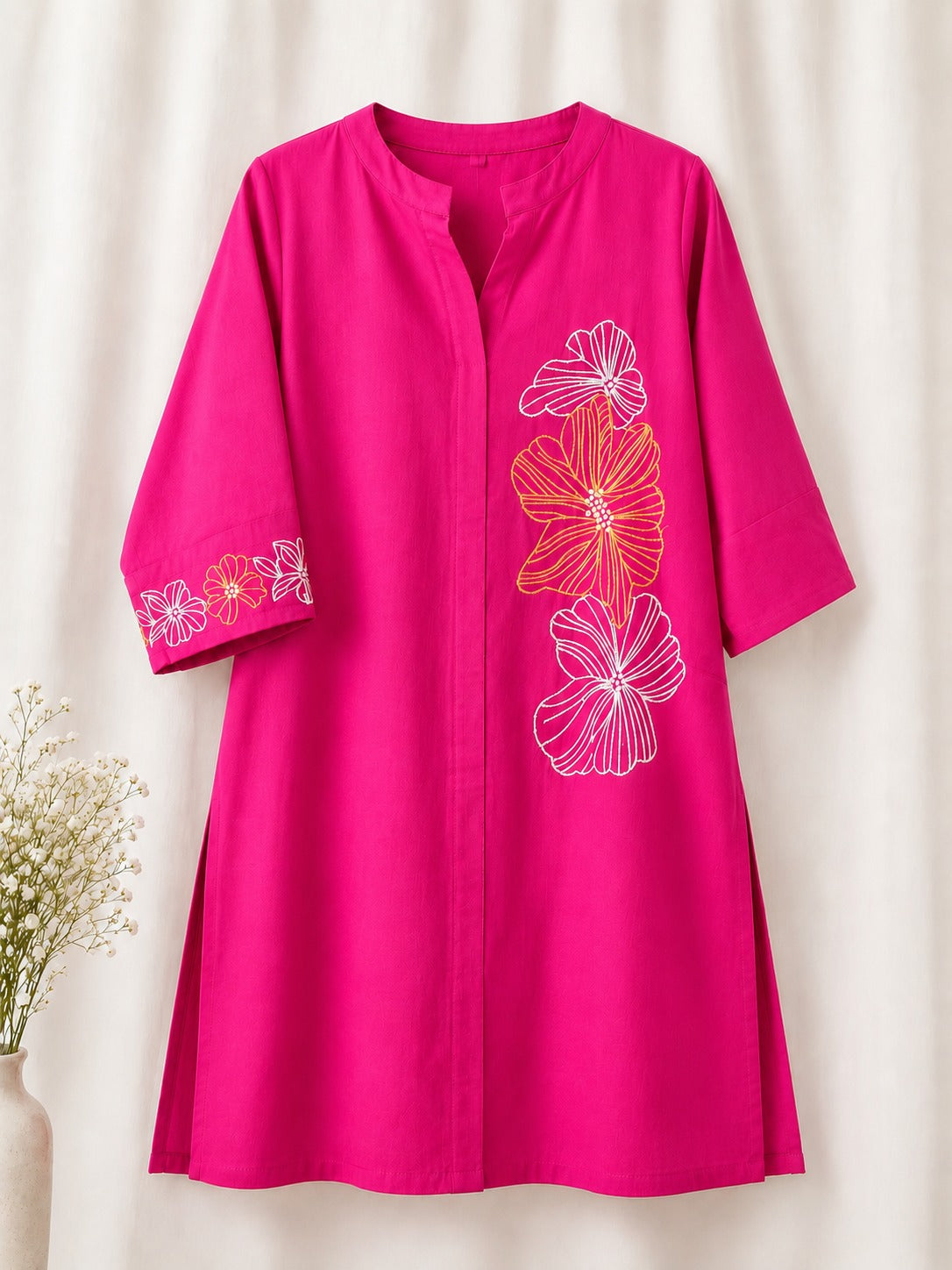 Raspberry pink 2-Piece Kurti Set