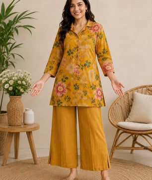 2-Piece Mustard Yellow Co-Ord Set