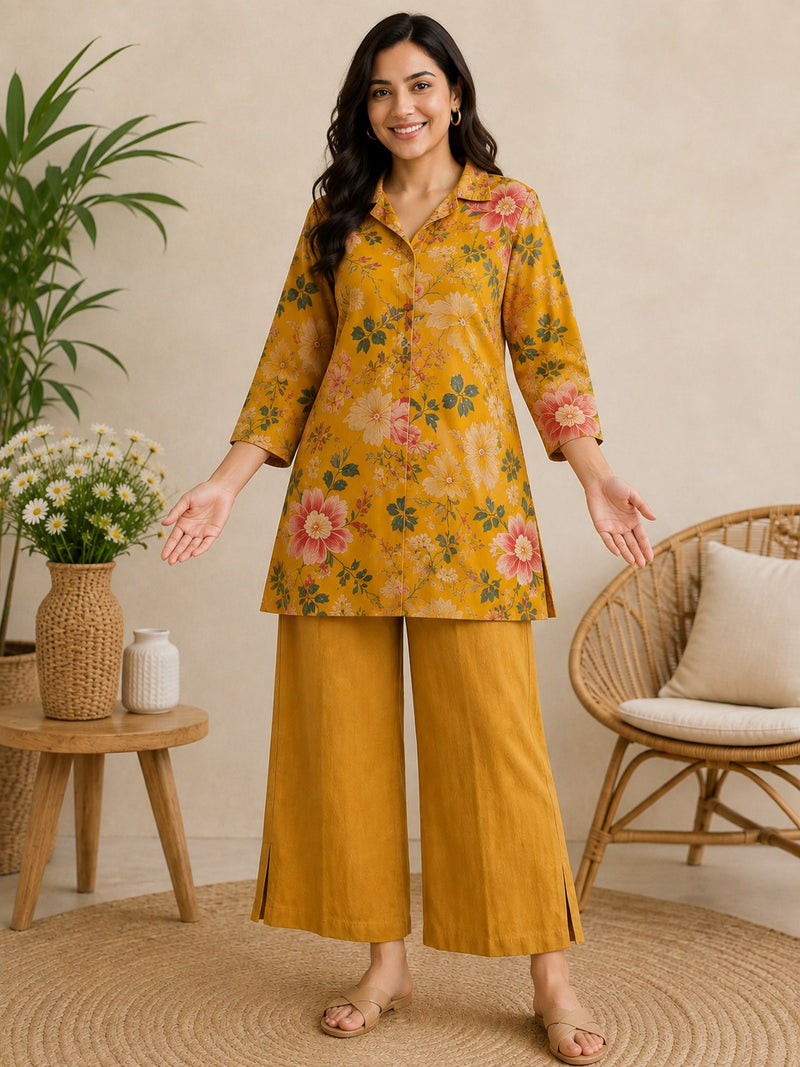 2-Piece Mustard Yellow Co-Ord Set