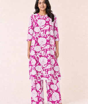 Pink Blush A-Line 2-Piece Kurti Set