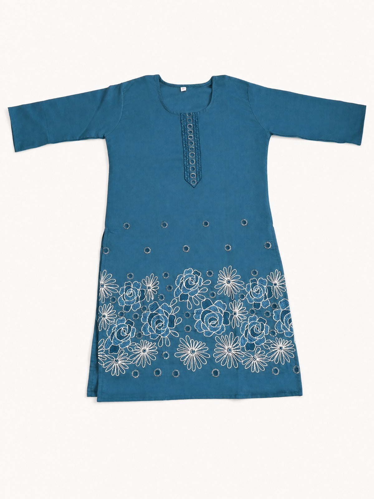 Teal Blue Mulberi Kurti