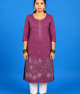 Deep Magenta-Purple Mulberi Kurti
