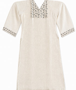 Golden Embroidery, Sugar Beads & Green Thread Soft Tissue Silk Kurti*