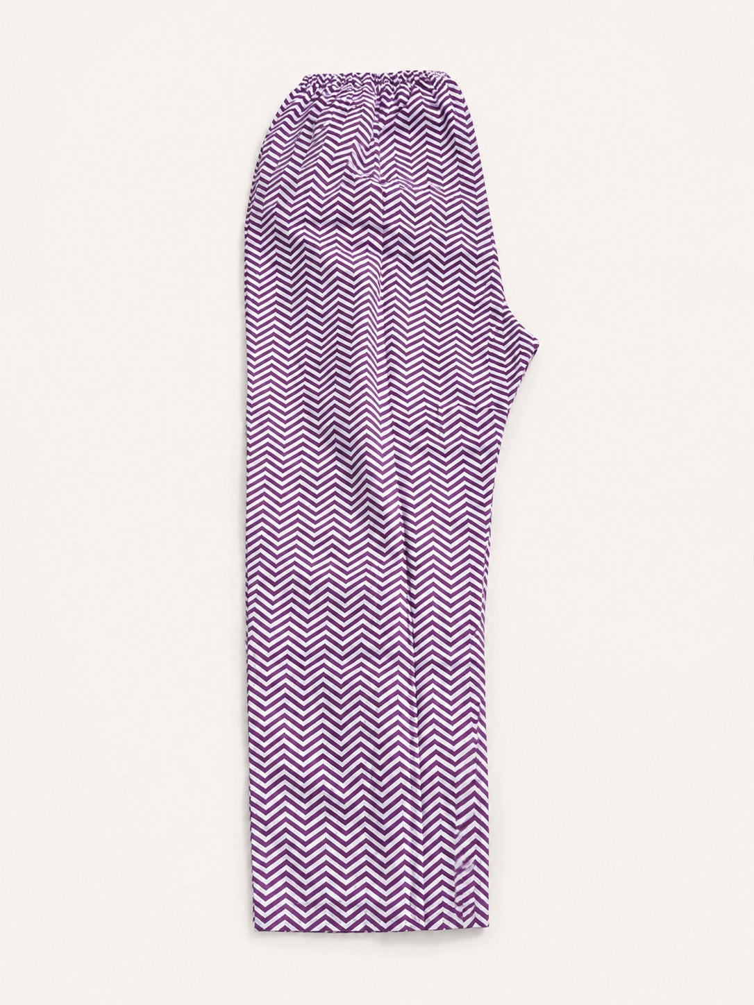 Elegant Purple Cotton Three-Piece Set