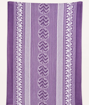 Elegant Purple Cotton Three-Piece Set