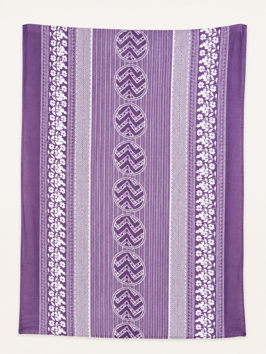Elegant Purple Cotton Three-Piece Set