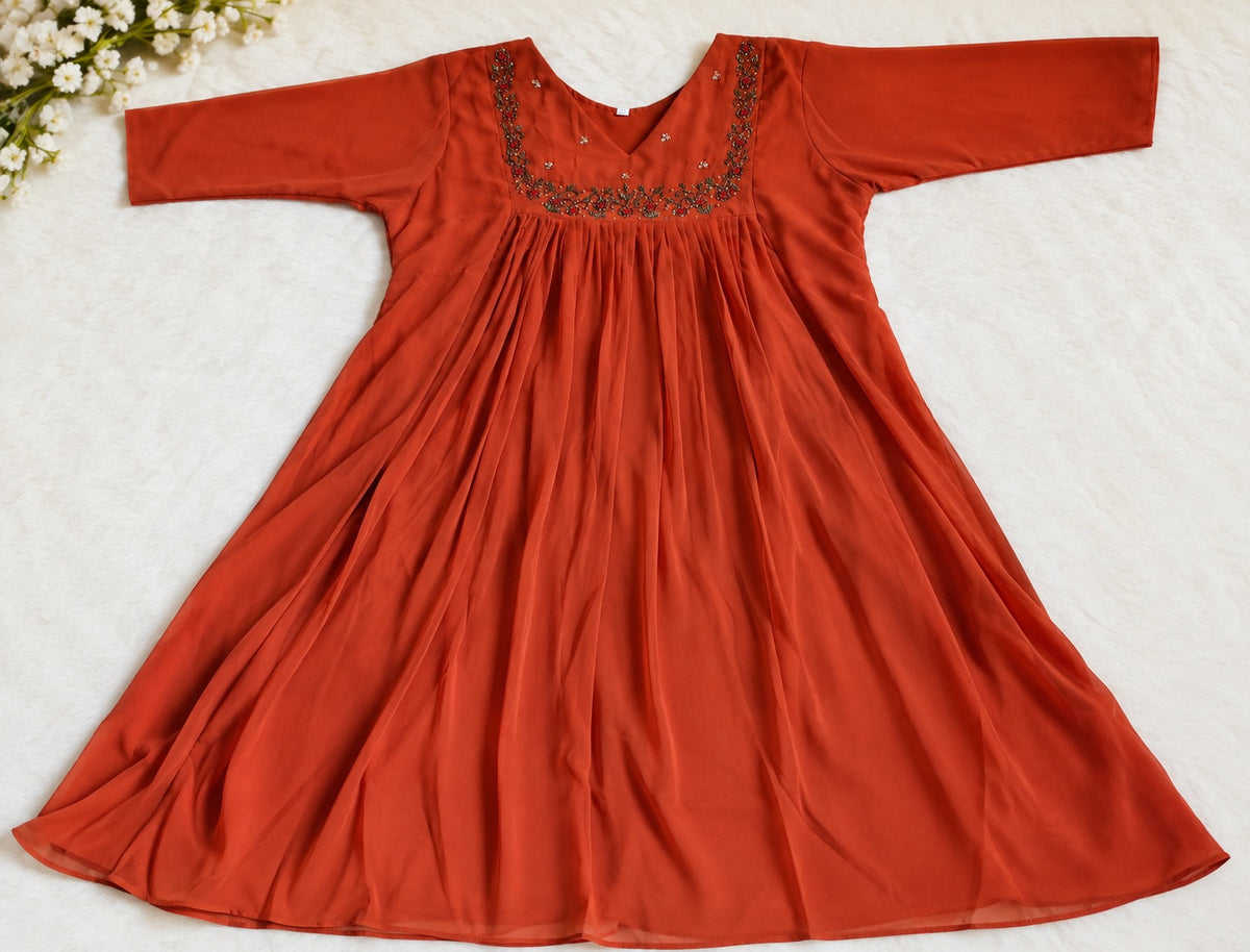 Premium Georgette A-Line Kurti