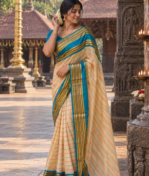 Kanchi border Mul cotton Saree's
