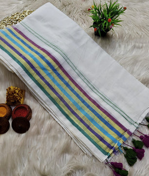 Lola Collections – Premium Pure Kaadhi Mulmul Cotton Saree*