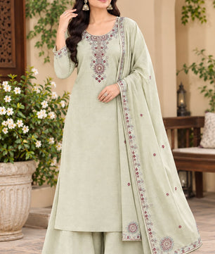Elegant 3-Piece Chanderi Silk Set