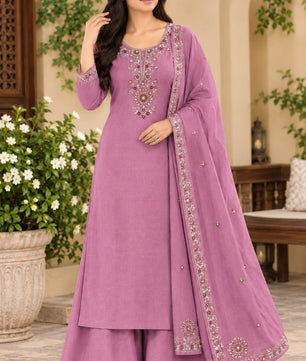 Elegant 3-Piece Chanderi Silk Set